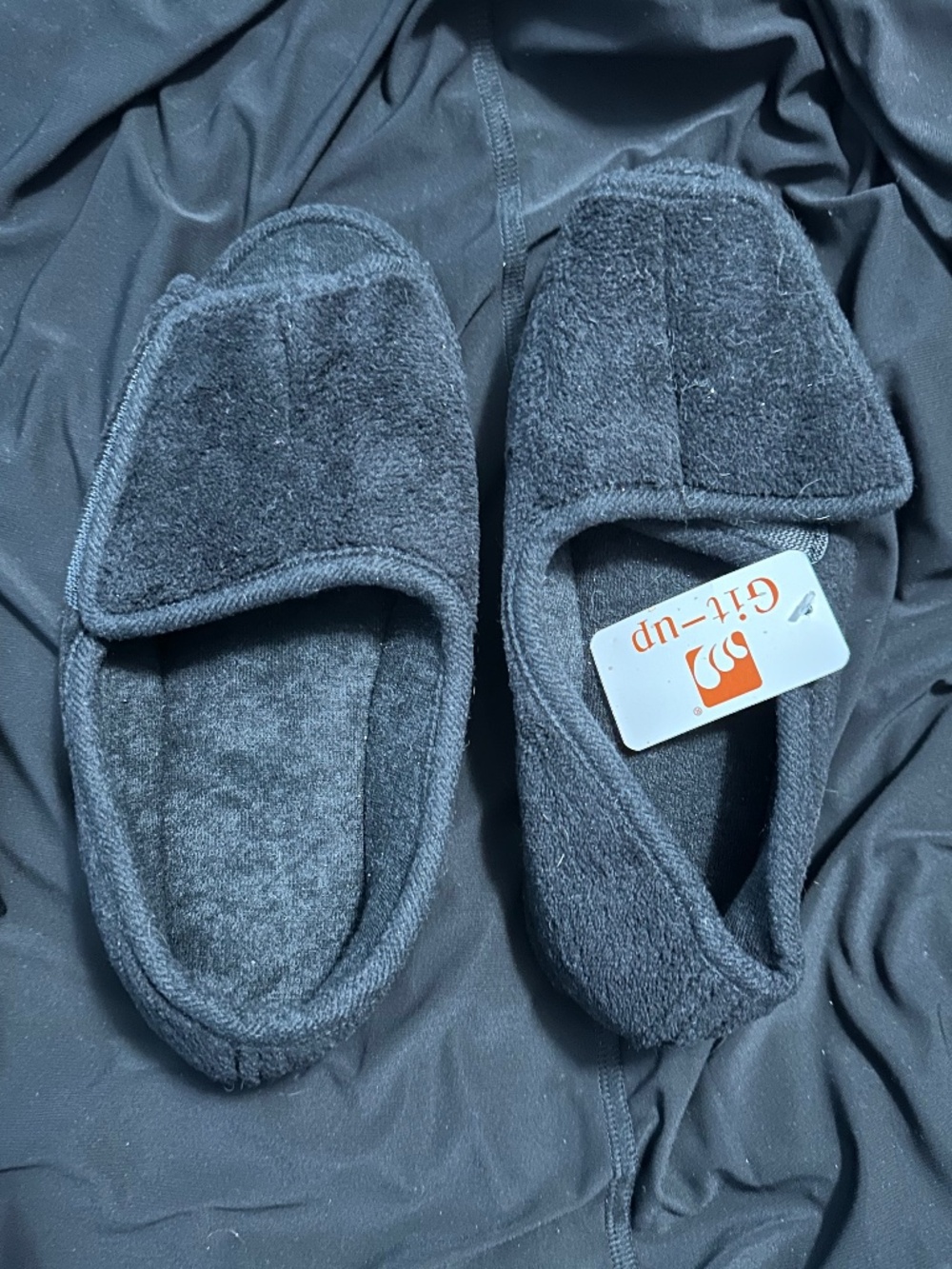 Black Git-up Adjustable House Slippers / Indoor Shoes – US 9